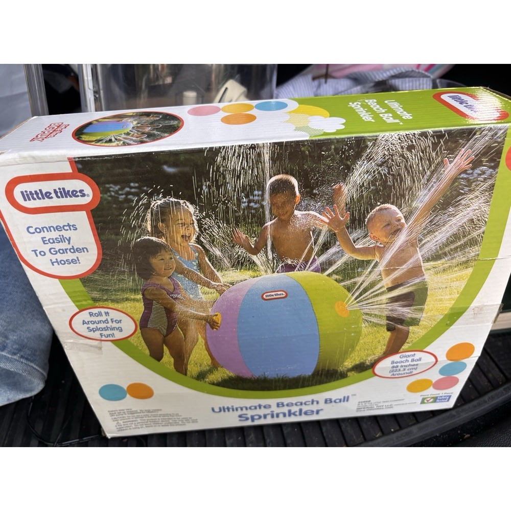 NEW Little Tikes GIANT Ultimate BEACH BALL Sprinkler Kids Summer pool Vintage